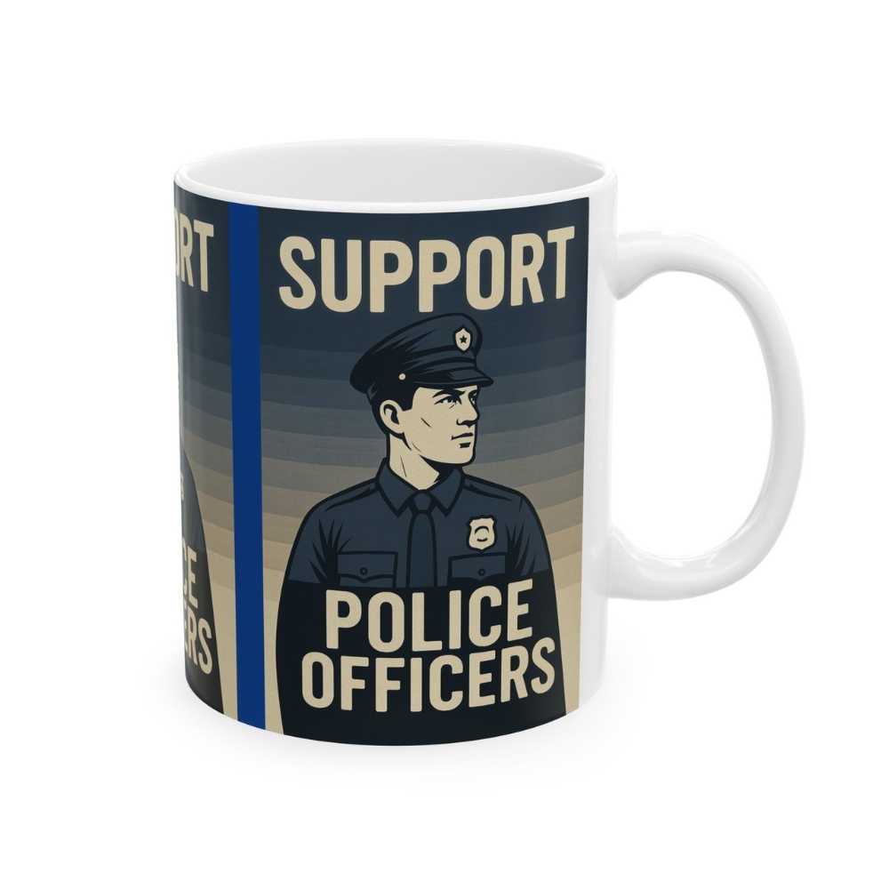 Police Officers Ceramic Mug, Law Enforcement Appreciation, Police Supporter