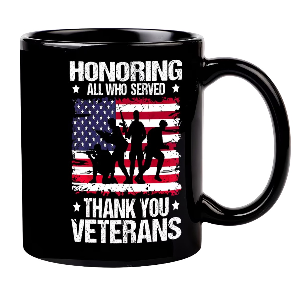 1pc Veterans Day Ceramic Mug with Appreciation Gift 