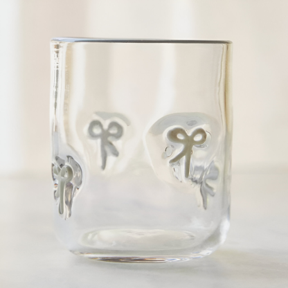 Clear Tumblers Bow Design-Mineral Mug