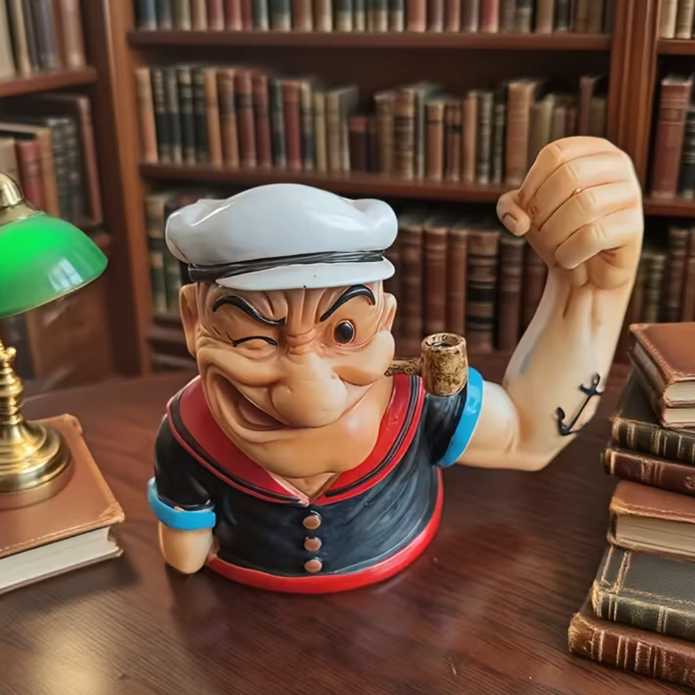 Heavy-Duty Stainless Steel Mug with Popeye the Sailor for Man Design