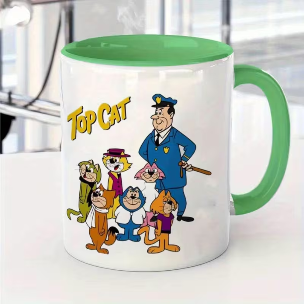 11oz Ceramic Cartoon Cat Police Officer Coffee Mug