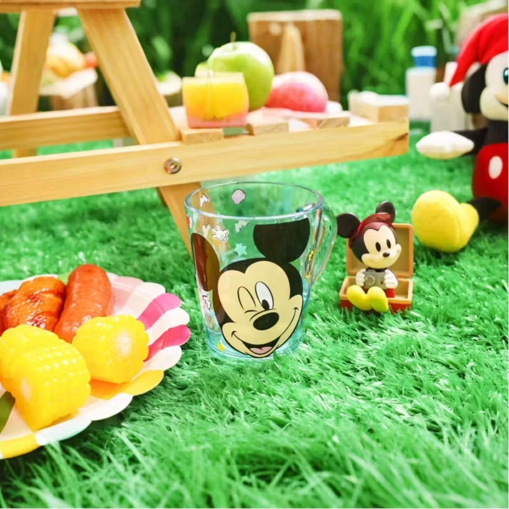 Mickey And Minnie Mouse Transparent Water Cup 