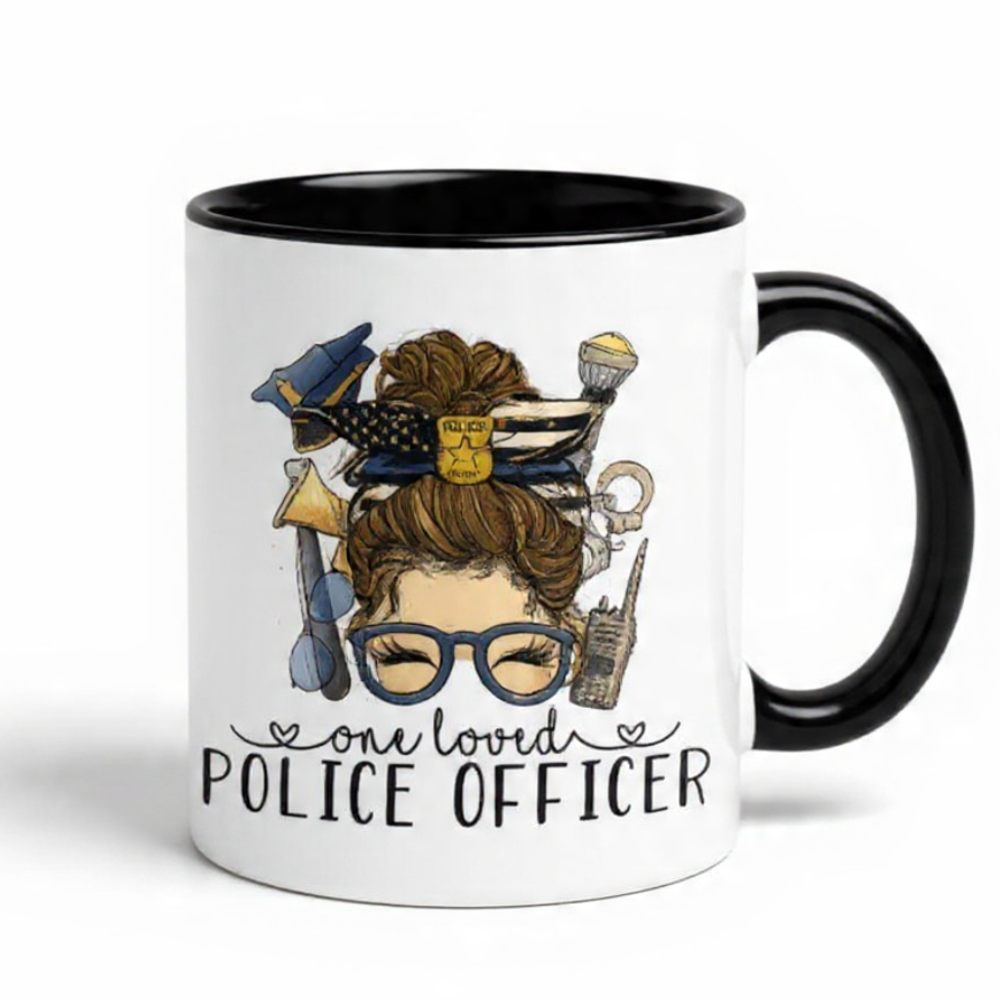 11oz Ceramic Police Officer Print Coffee Mug