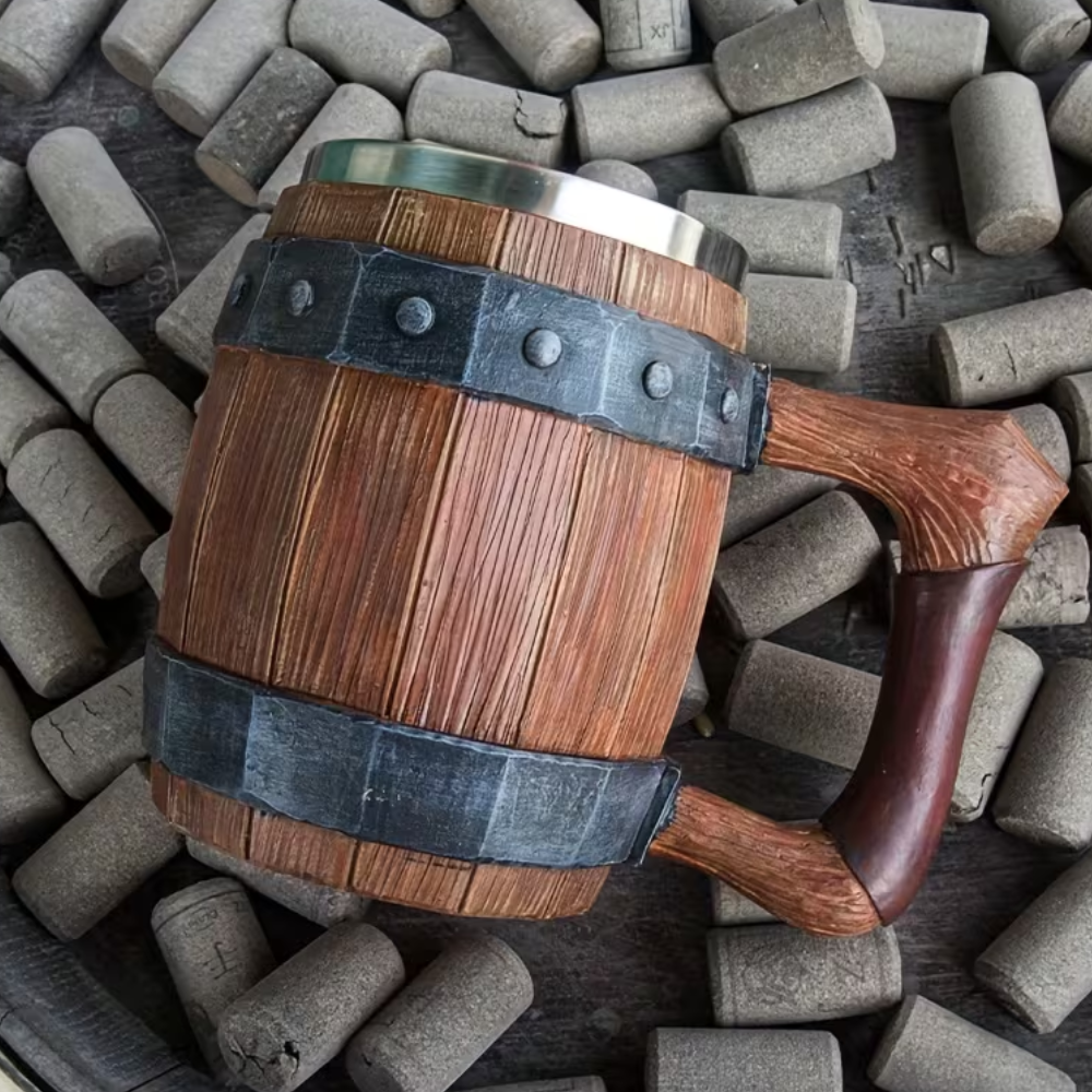 1 Piece Of Stainless Steel Barrel Shape Coffee Mug