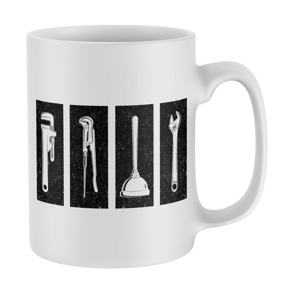 Plumber Tools Mug Men - Ceramic - Dishwasher proof