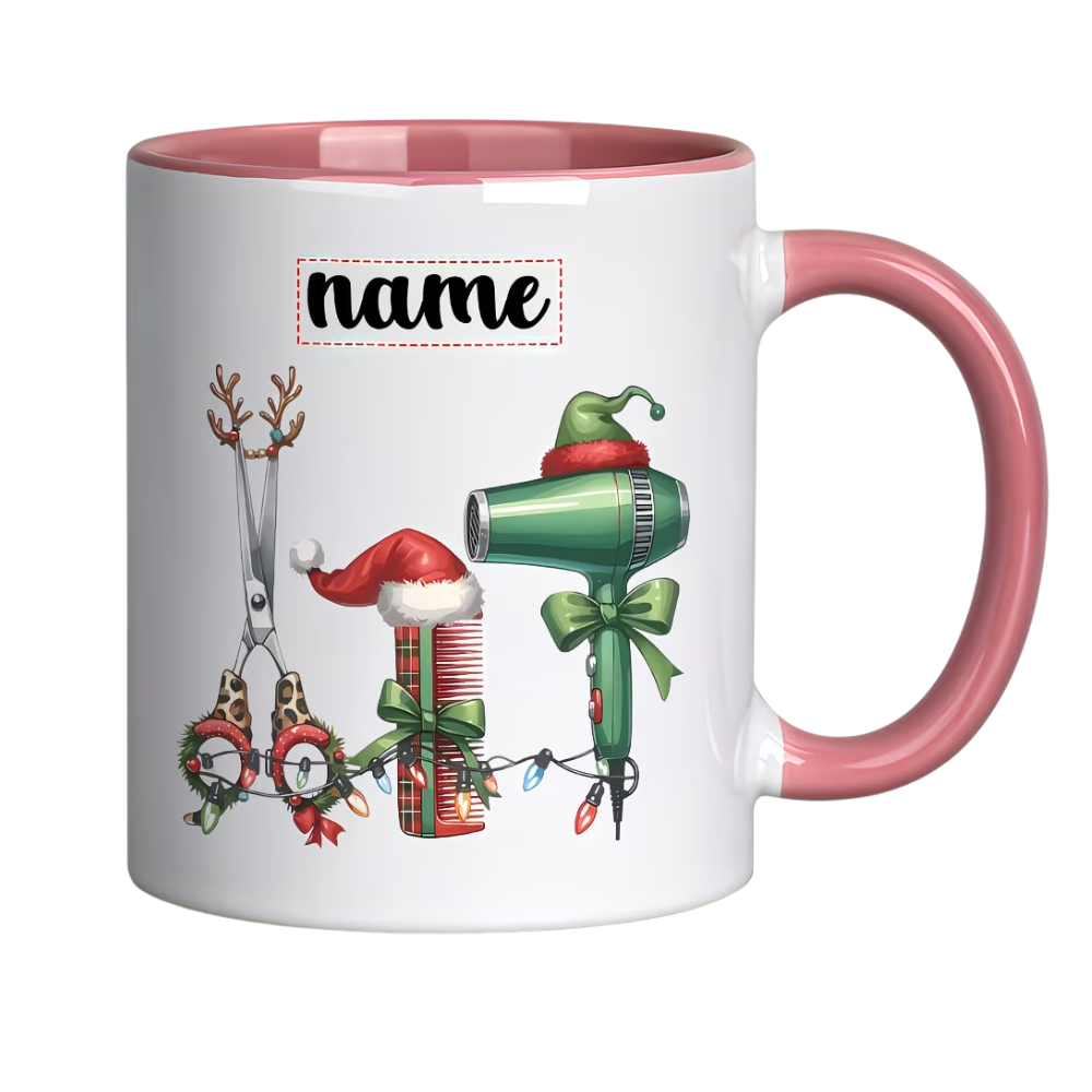 One Piece, 11-Ounce Custom Name Ceramic Mug Designed for Hairdressing, a Personalized Gift