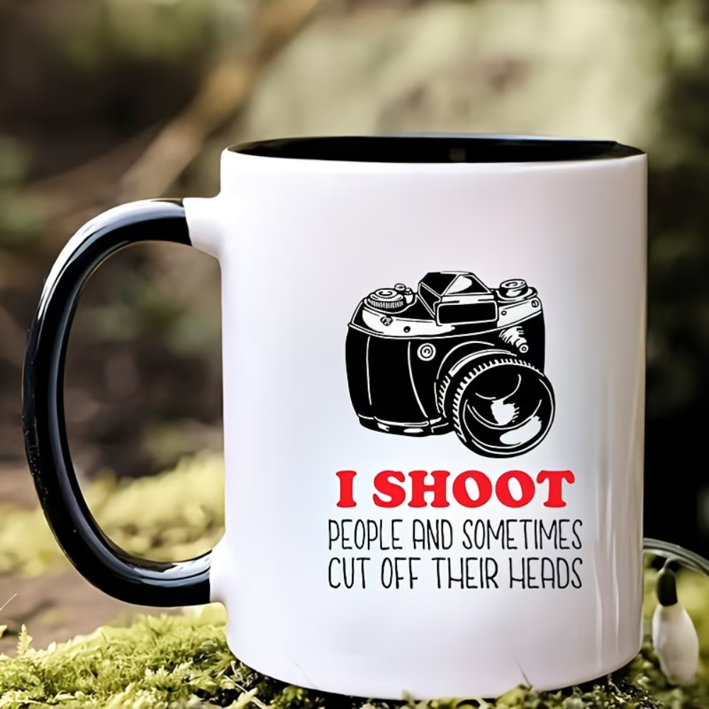 1pc, 11oz, Ceramic Coffee Mug with Camera Design