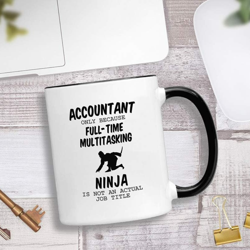 Full Time Multitasking Ninja Printed Mug