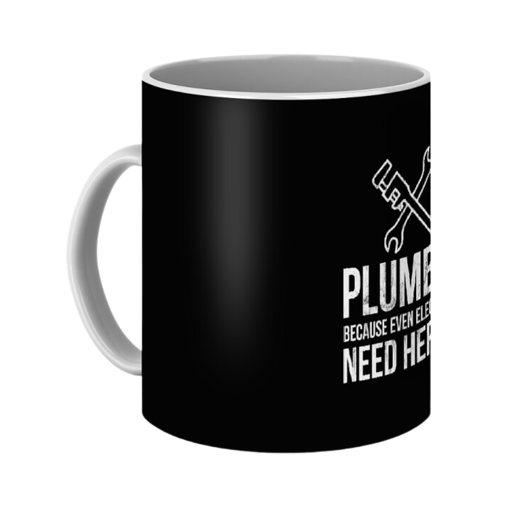 Plumber Because Even Electricians Need Heroes Funny Coffee Mug