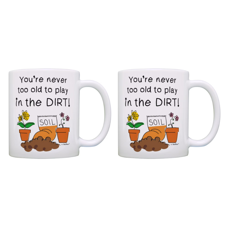 Adults Garden Themed Gifts 2 Pack 15oz Coffee Mugs