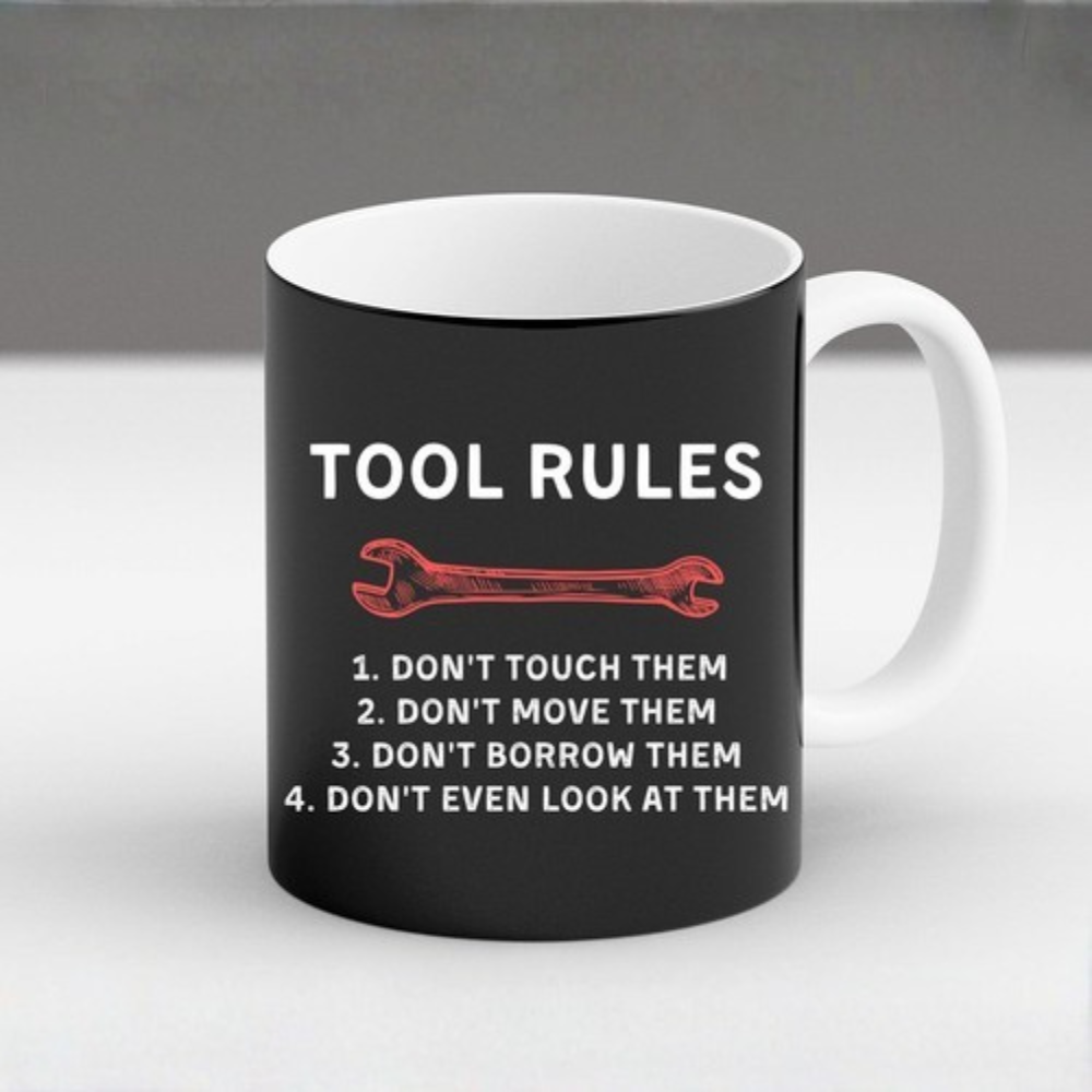 Funny Mechanic Tool Rules Auto Repair Car Mechanic Handyman Trendy New Mug
