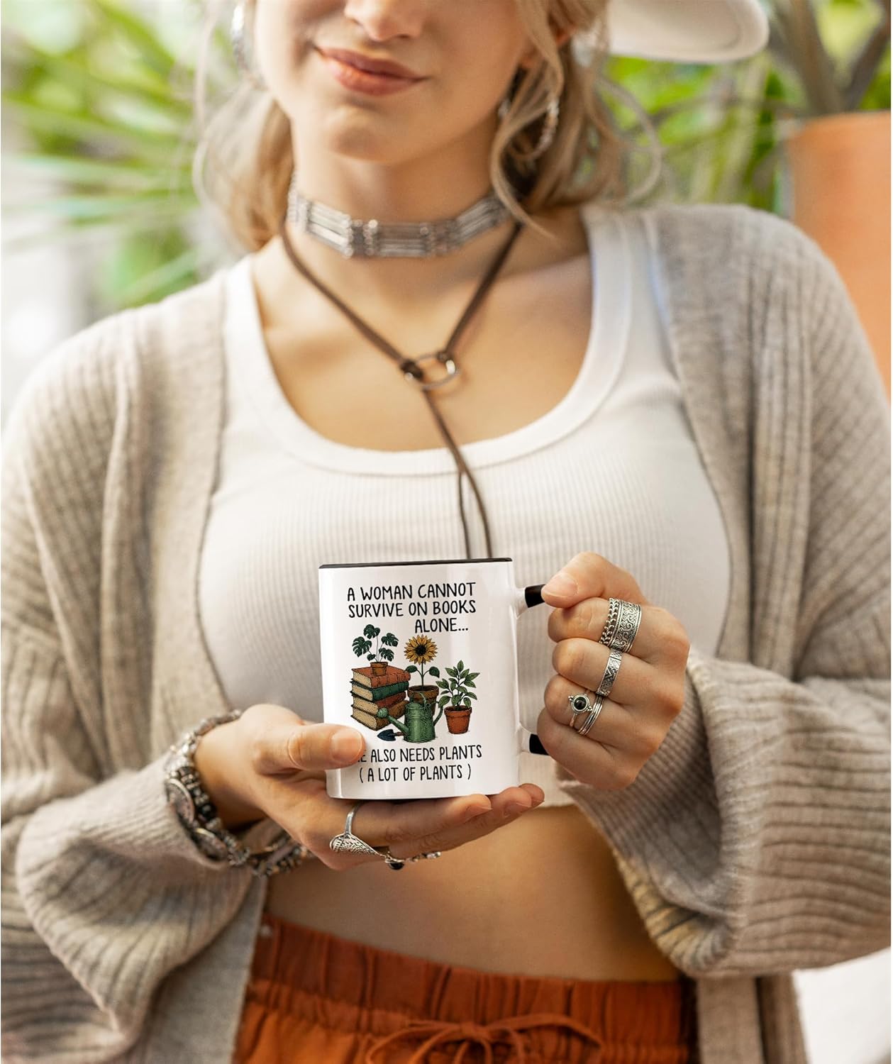 Gardening and Reading Lover Coffee Mug Book Lover Gift