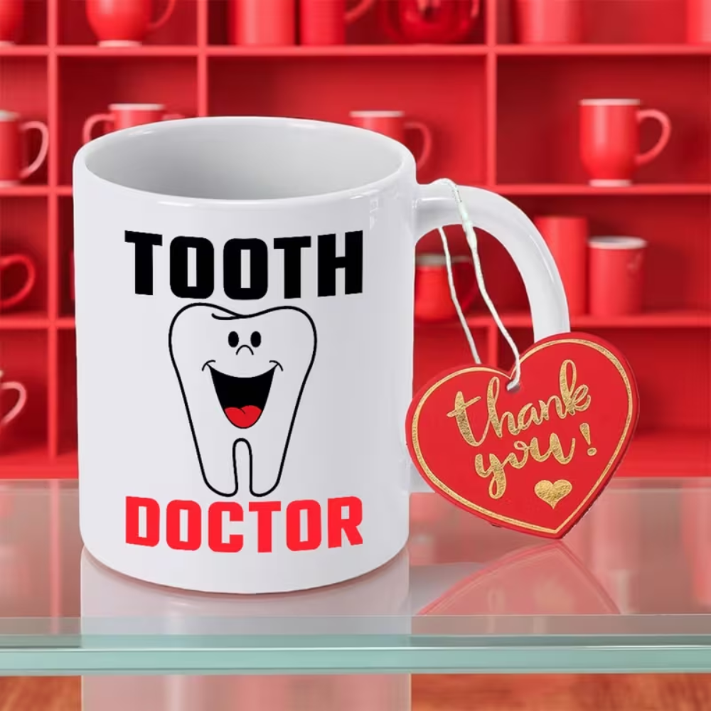 1pc Mystery Doctor Funny Tooth Logo Ceramic Mug 