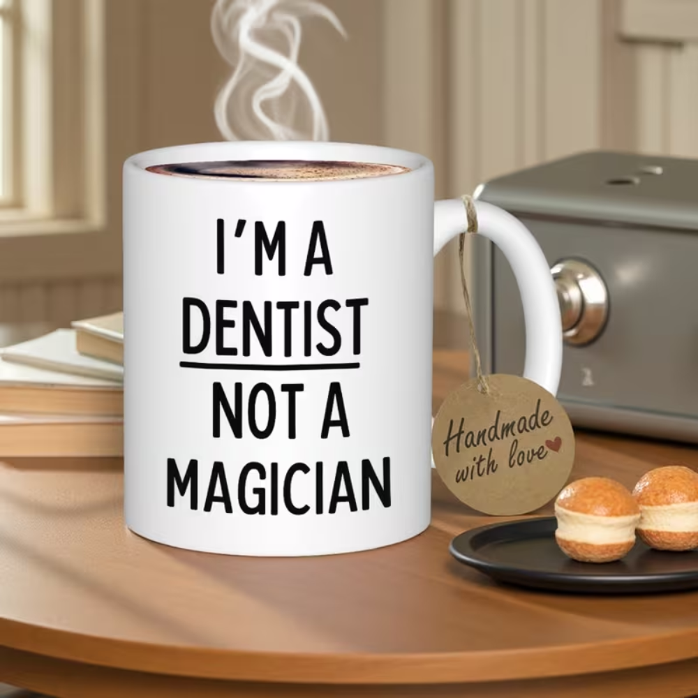 DAYSFunny Dentist Mug "I'm a Dentist Not a Magician" -
