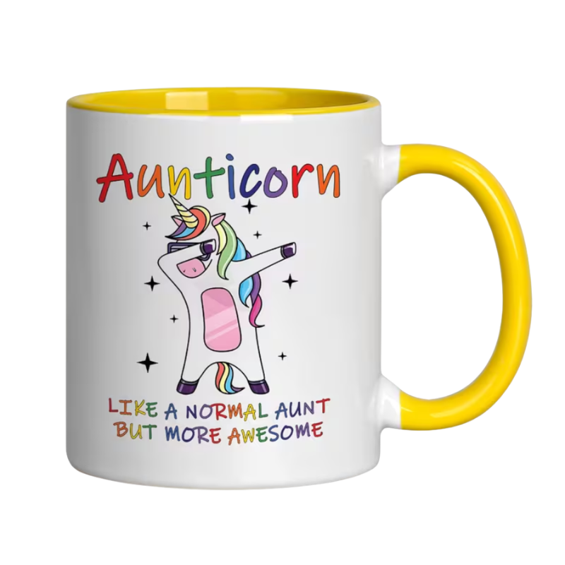 Aunticorn Unicorn Quote Print 11oz Coffee Ceramic Mug