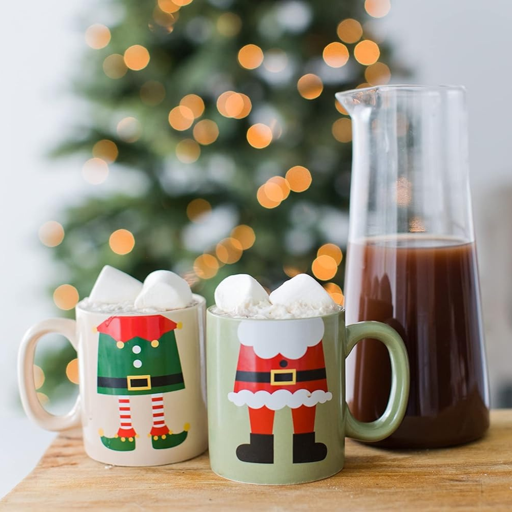 Set Of 2 Matching Christmas Mugs