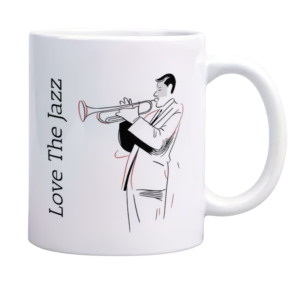 Jazz Musician Sketch Print 11oz Ceramic Coffee Mug