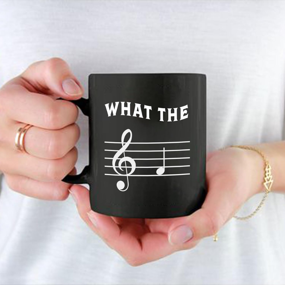 Funny Music Staff Coffee Mug With Treble Clef Design