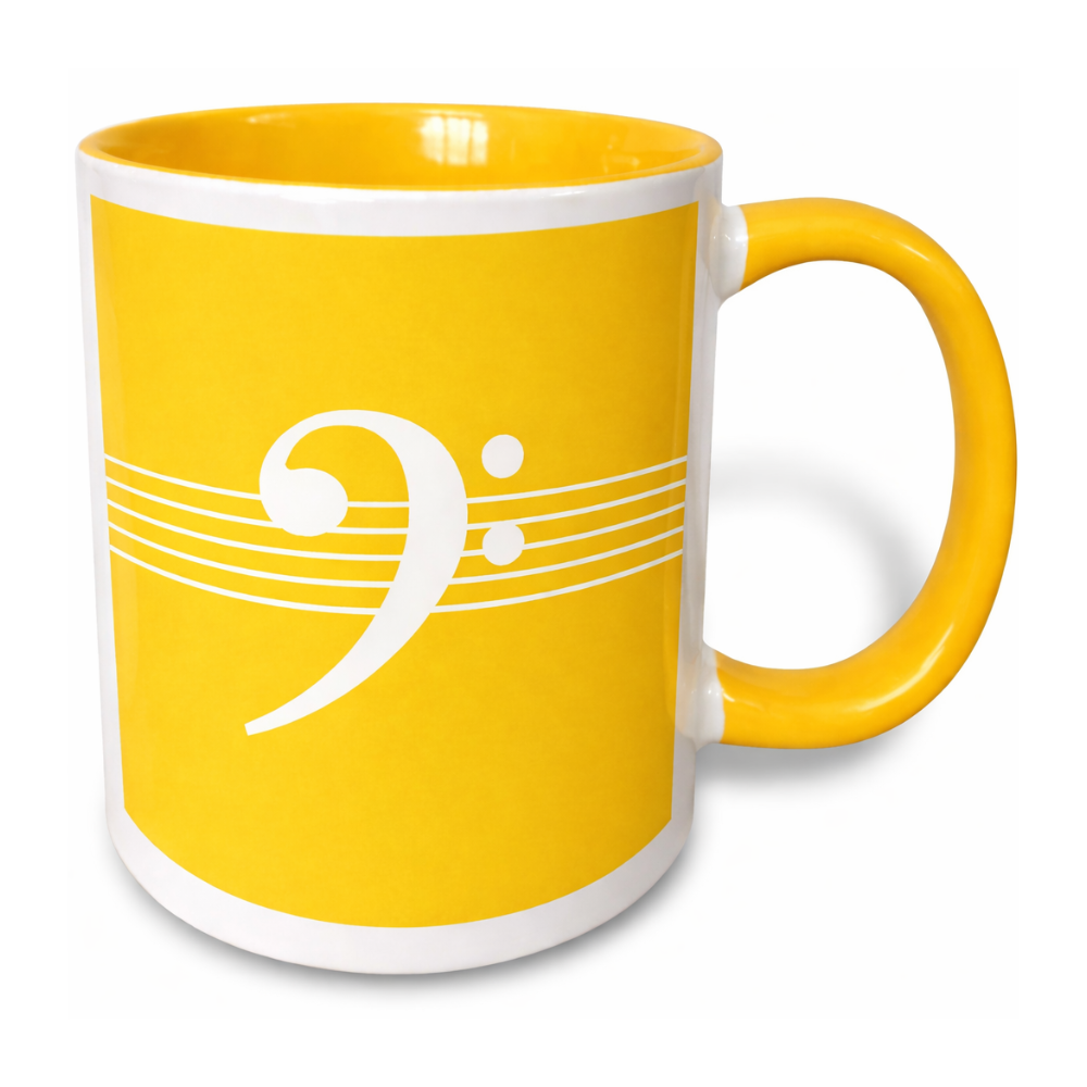 Bass Clef F Clef Themed Printed 11 Oz Mugicians Coffee Mug