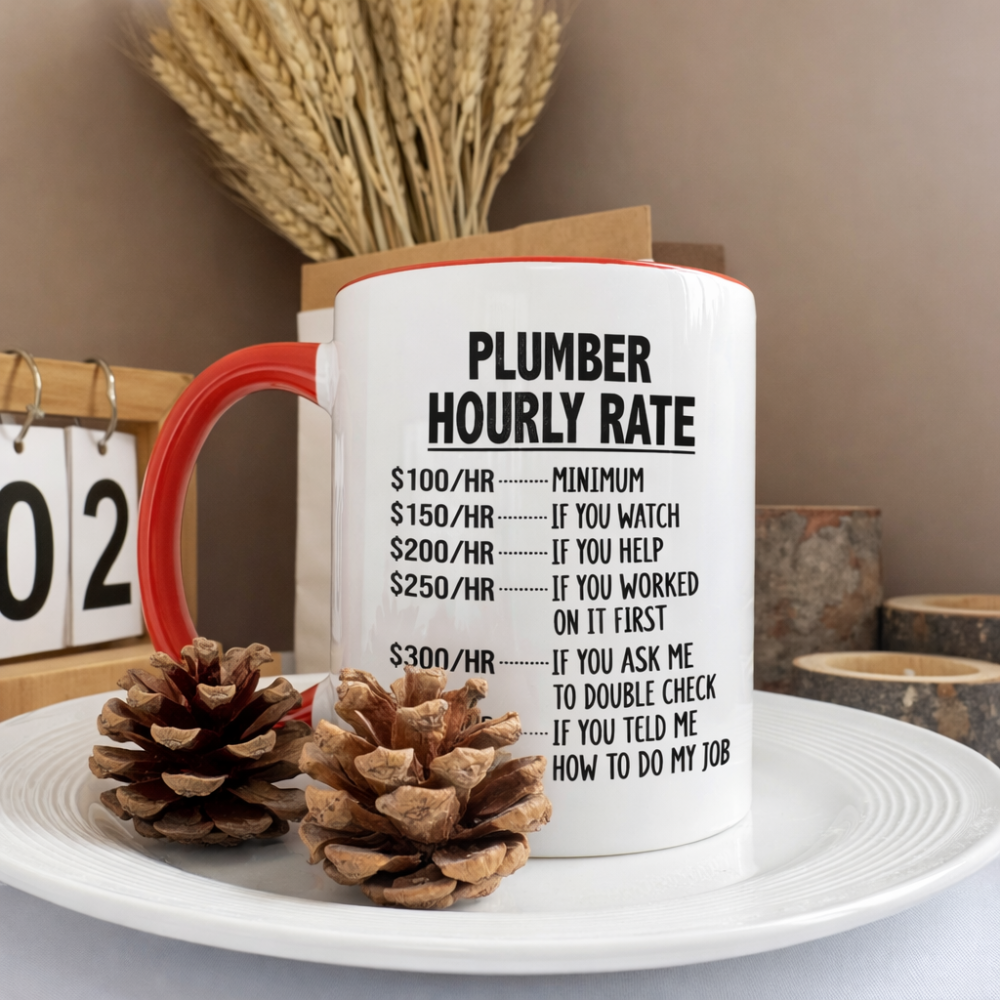Plumber Price Chart Printed 11oz Ceramic Coffee Mug