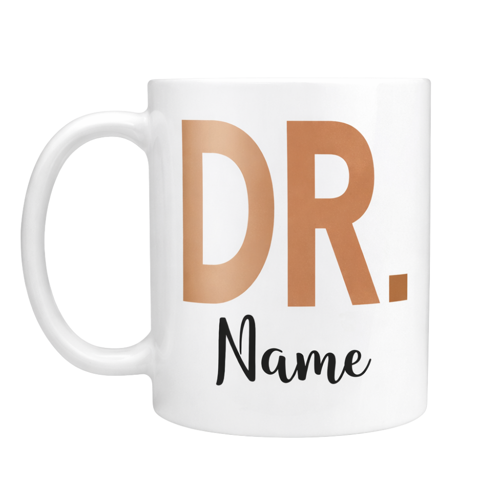 Personalized DR Name Coffee Mug For Doctors