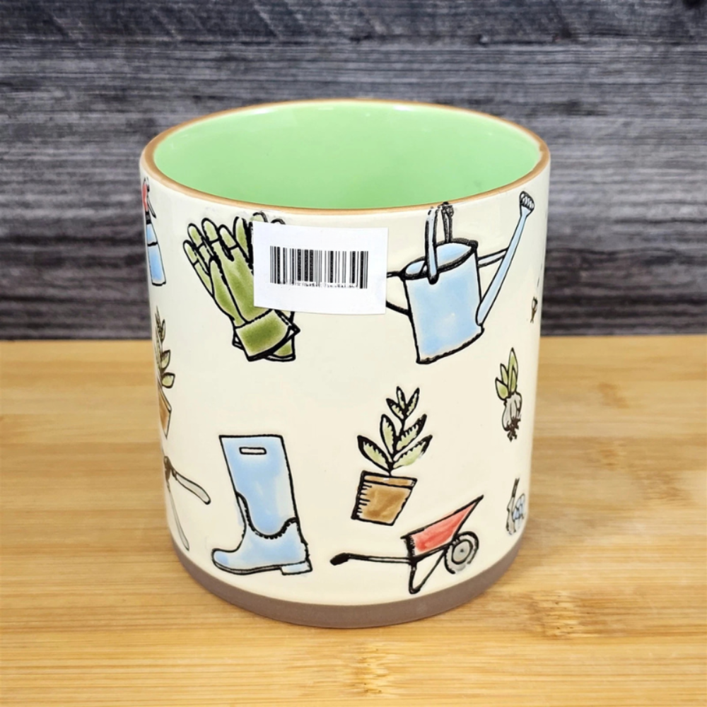 Embossed Garden Theme Ceramic Coffee Mug 