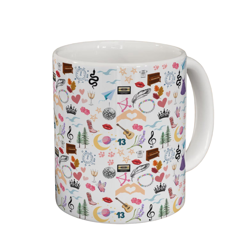 TS Inspired Icon Print Ceramic Coffee Mug