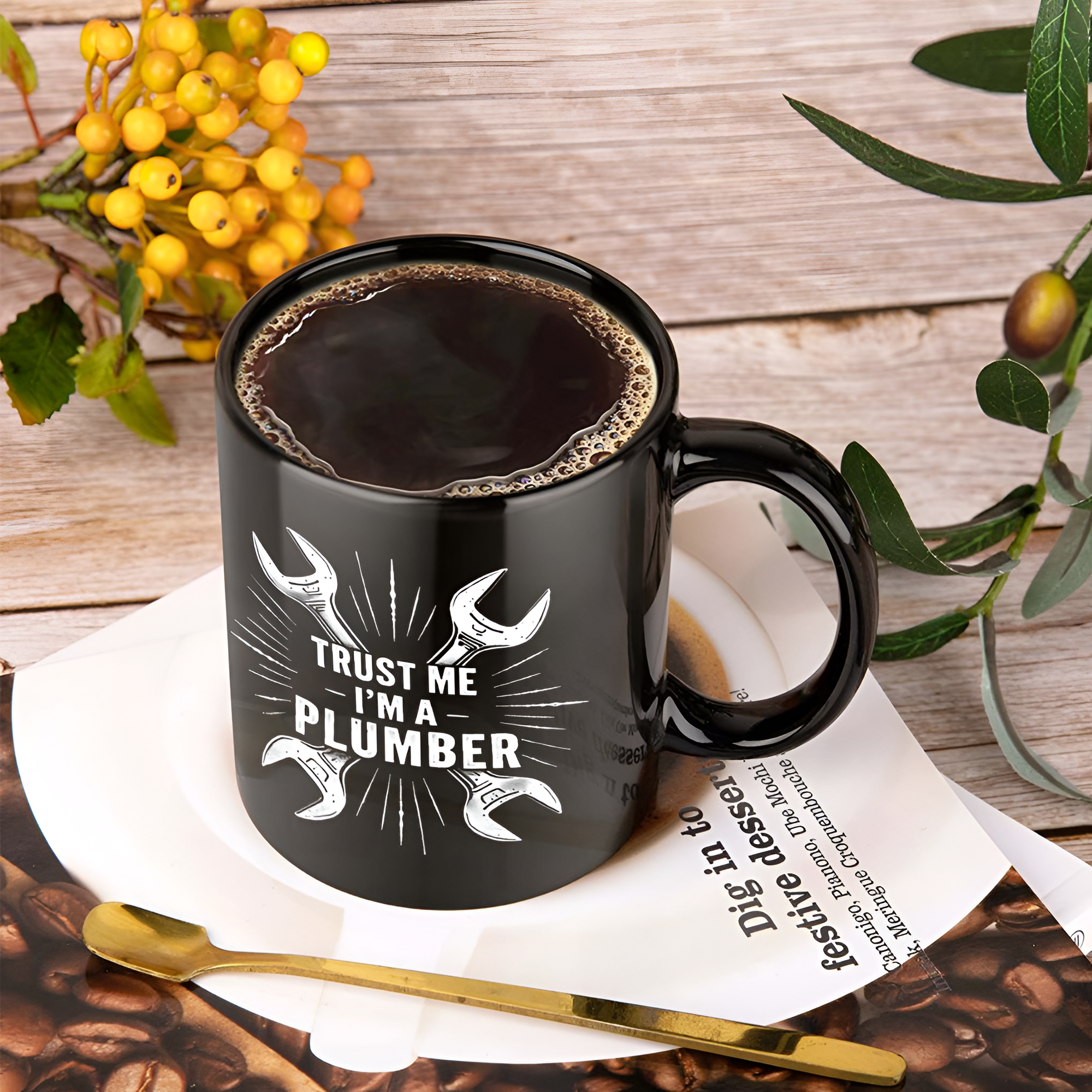 Trust Me I Am A Plumber Text Print 11oz Coffee Mug