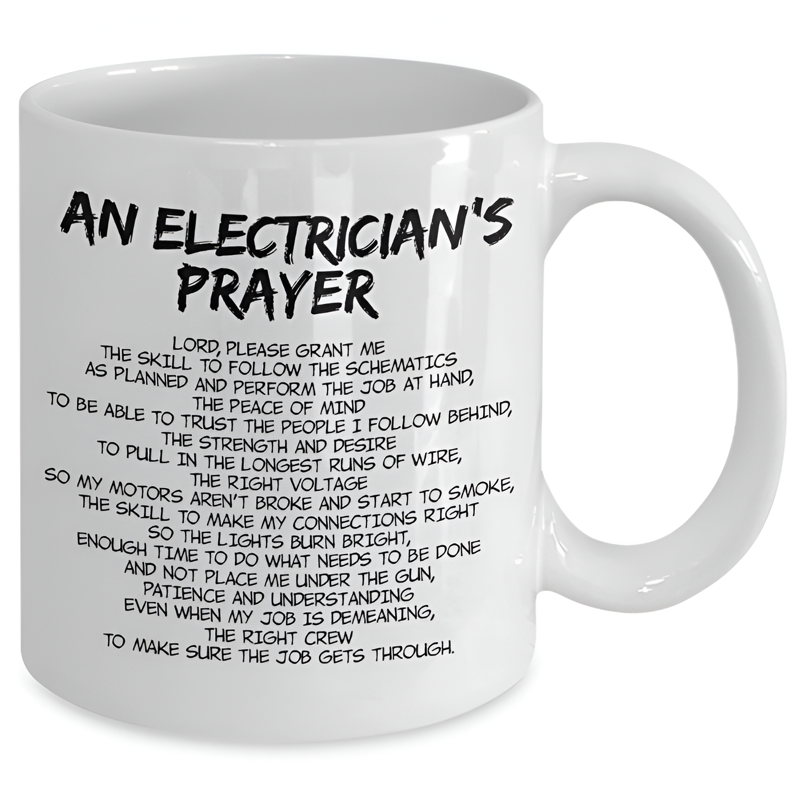 Electrician Prayer Coffee Mug Gift 11 Oz
