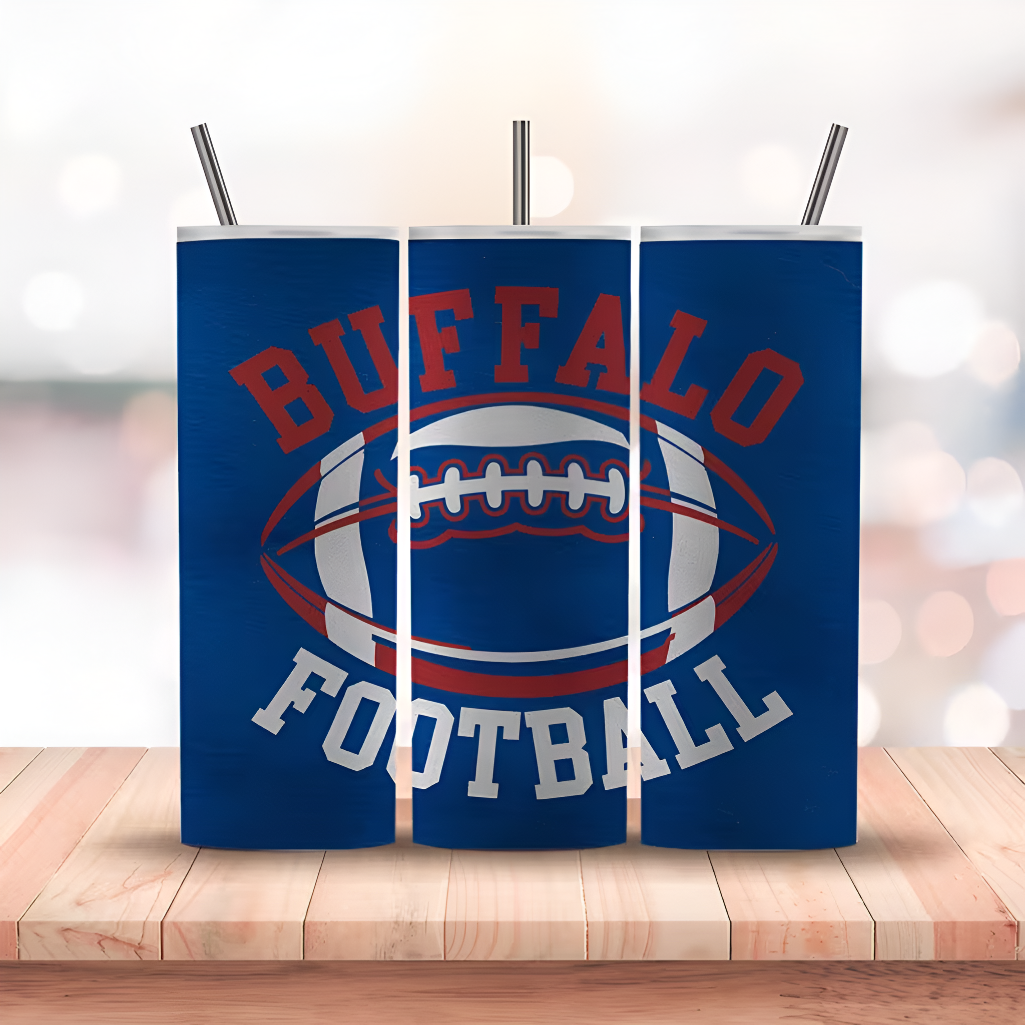 Buffalo Bills Football Themed 20oz Stainless Steel Tumbler