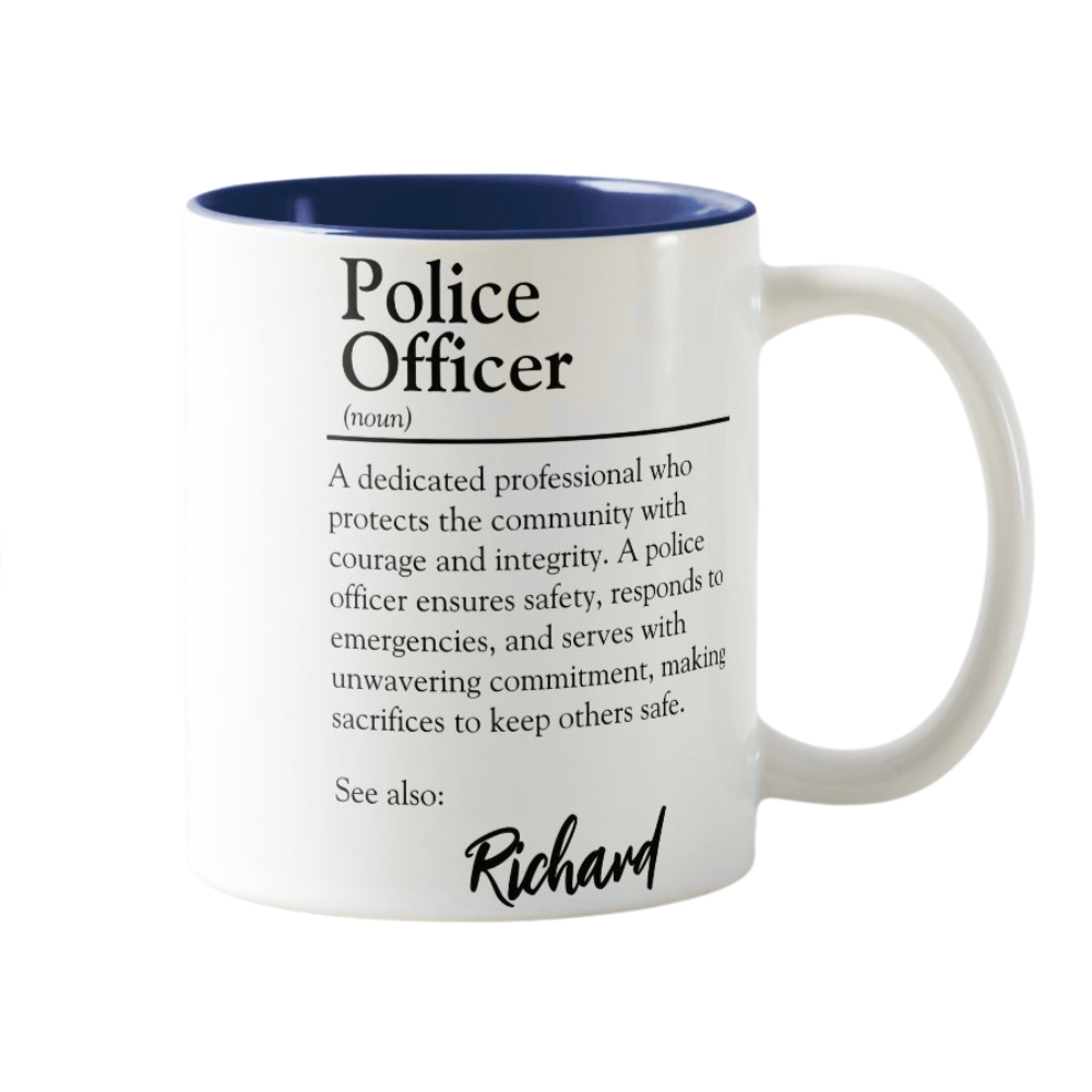Personalized Police Officer Definition Mug