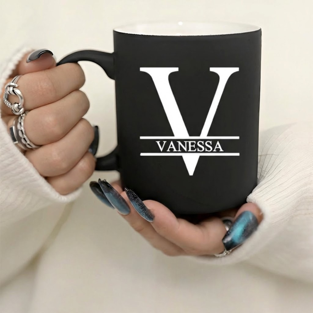 Personalized Letter Ceramic Mug Custom Design