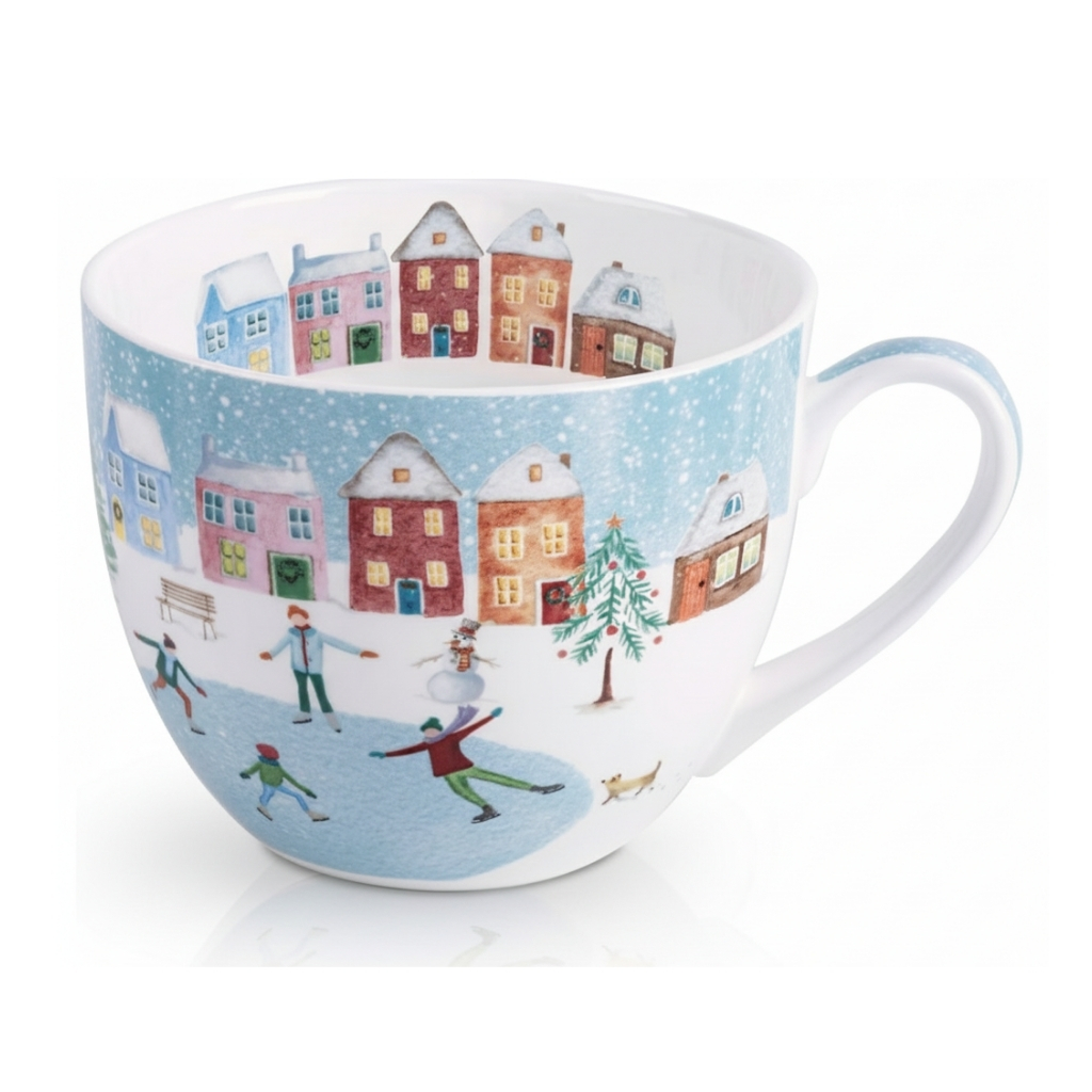 20 Oz Winter Sky And Snow Trees Coffee Tea Hug Mug with 
