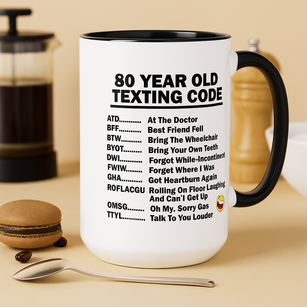 80th Birthday Mug Funny Coffee Cup Gift for 80 Year Old