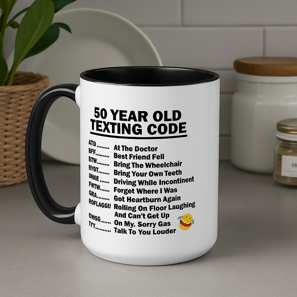 Funny 50th Birthday Mug Coffee Cup Gift for 50 Year Old