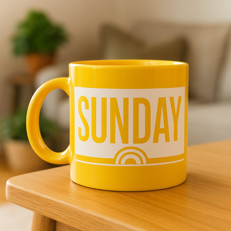20 Oz Sunday Printed Coffee Mug-Mineral Mug