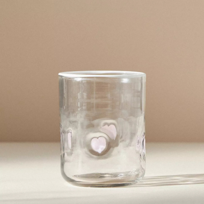 Embossed Glass Tumbler-Mineral Mug