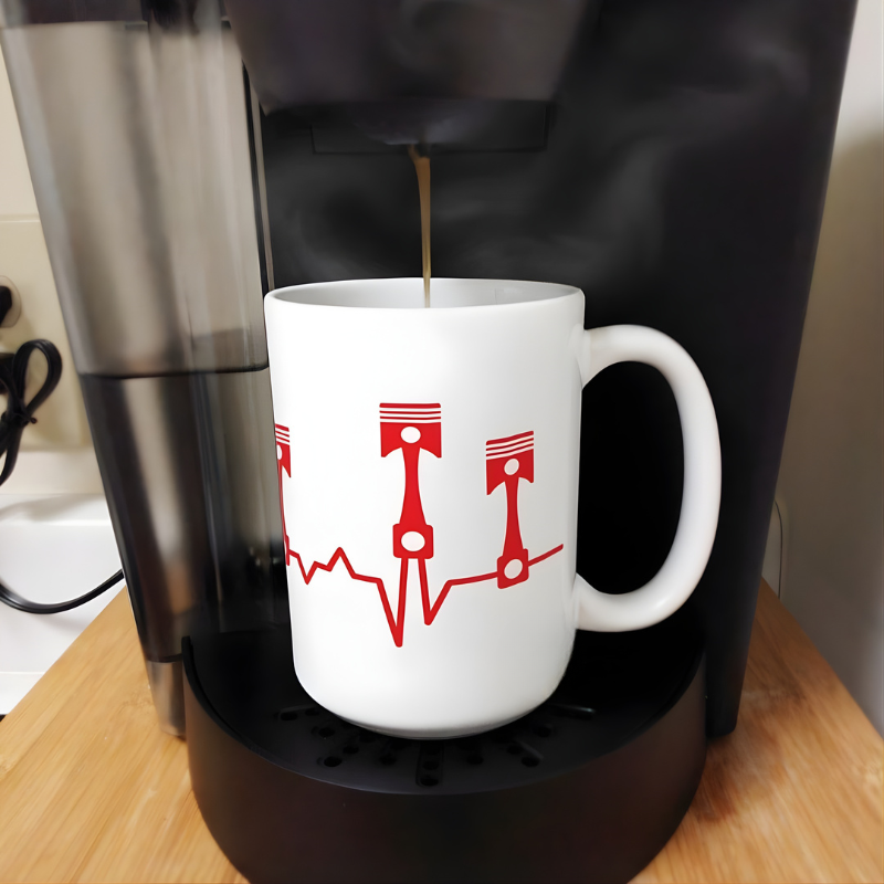 Piston Heartbeat Mechanic Printed Mug