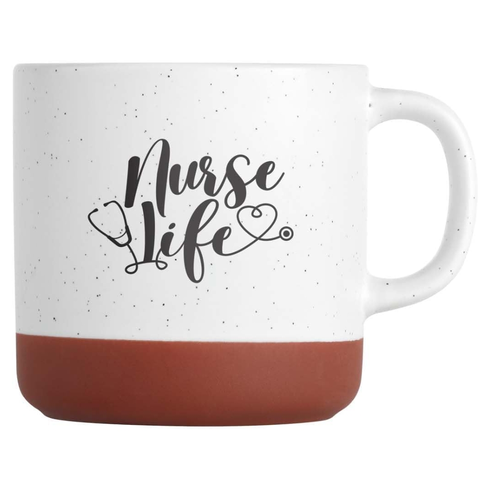 Nurse Life Mug / 13 Oz Speckled Ceramic Coffee Mug For Nurses