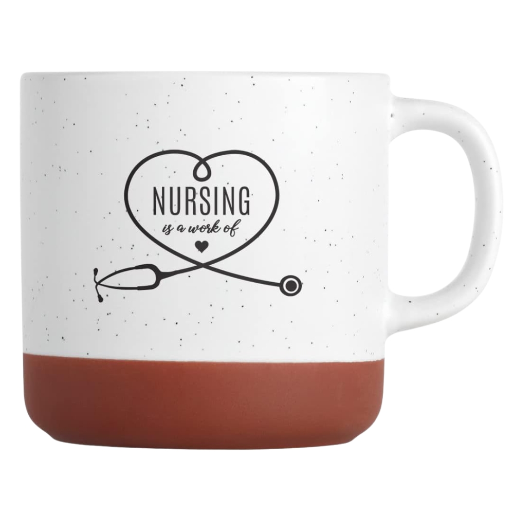 Nurse Life Mug / 13 Oz Speckled Ceramic Coffee Mug For Nurses