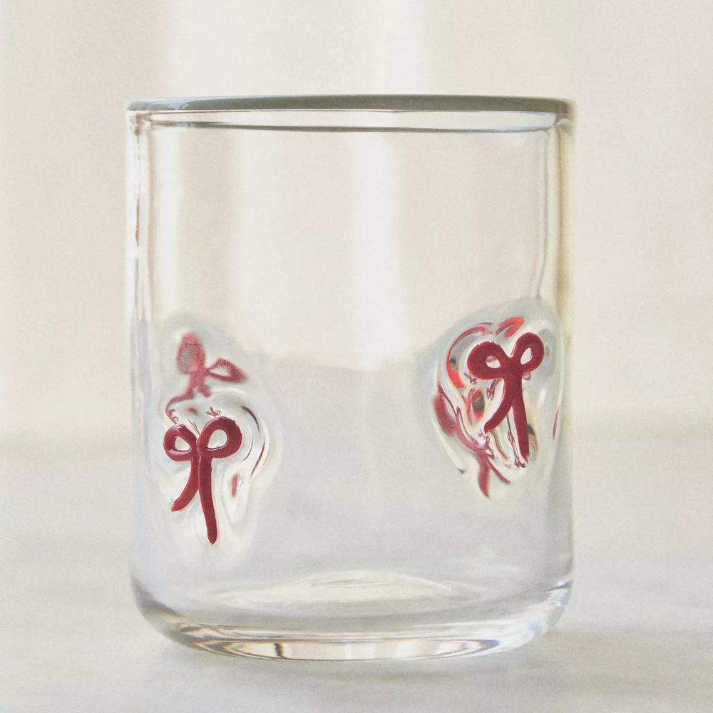 Embossed Glass Tumbler-Mineral Mug