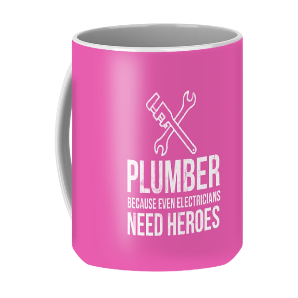 Plumber Because Even Electricians Need Heroes Funny Coffee Mug