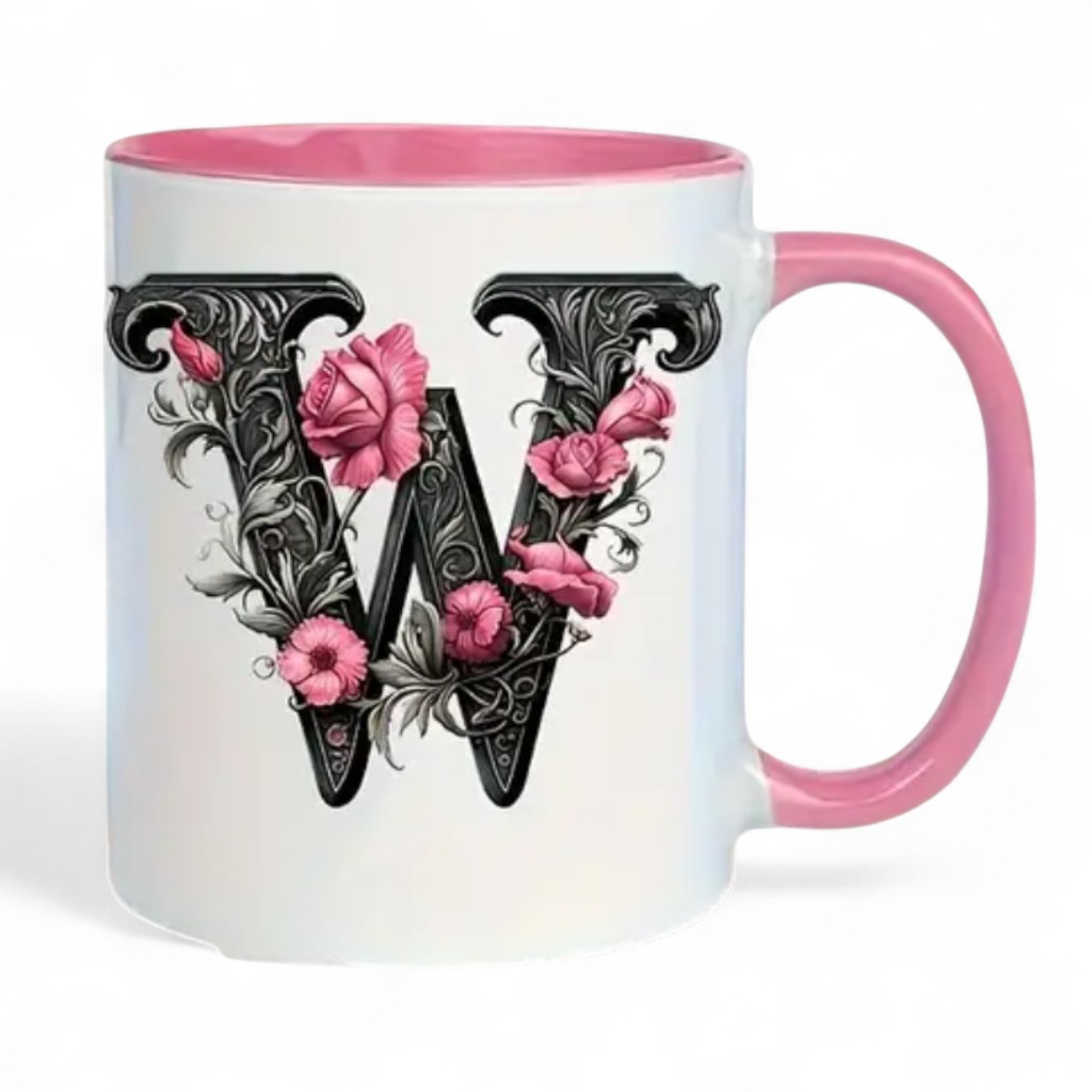 Alphabet Printed Ceramic Mug