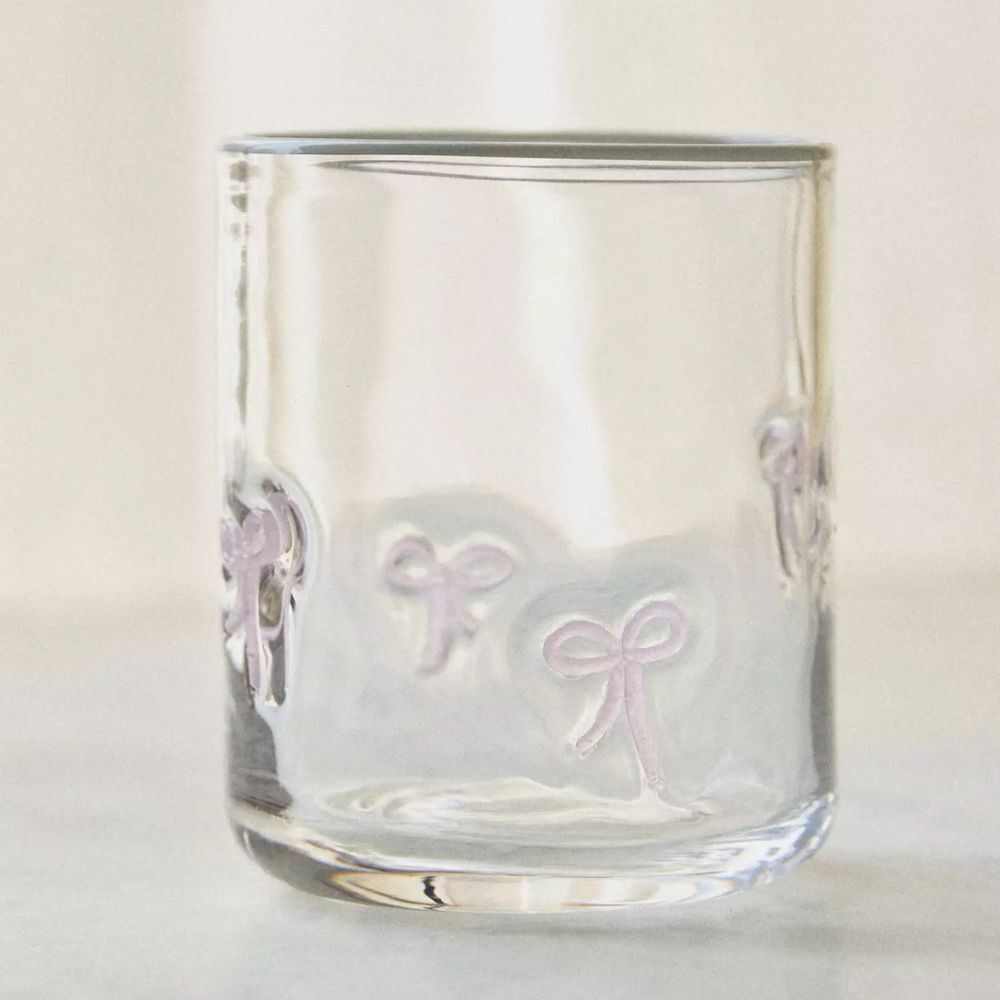 Embossed Glass Tumbler-Mineral Mug