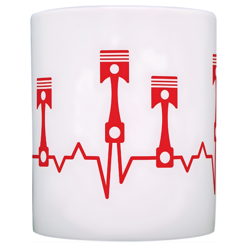 Piston Heartbeat Mechanic Printed Mug