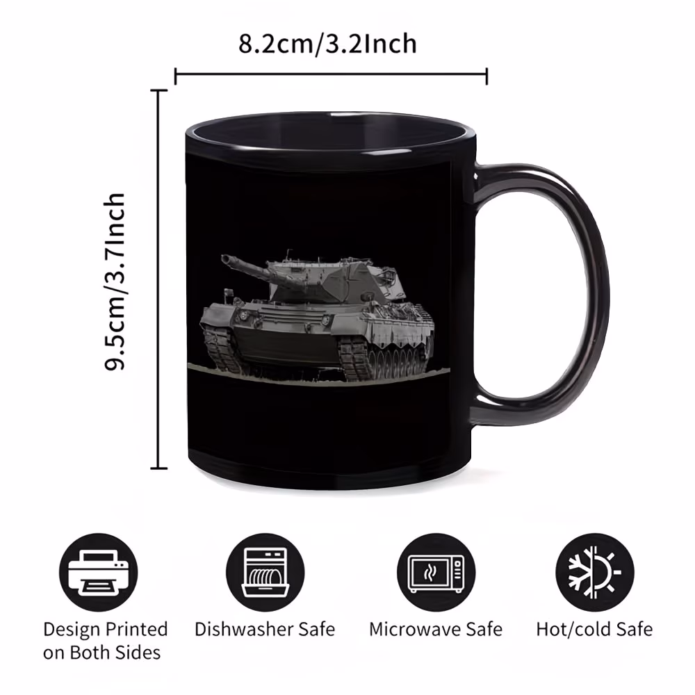 1pc military tank themed ceramic cup with tank heavy duty army tank shells collectible for military base model army fanzines 11oz gift for soldiers military enthusiasts ceramic mug for 3