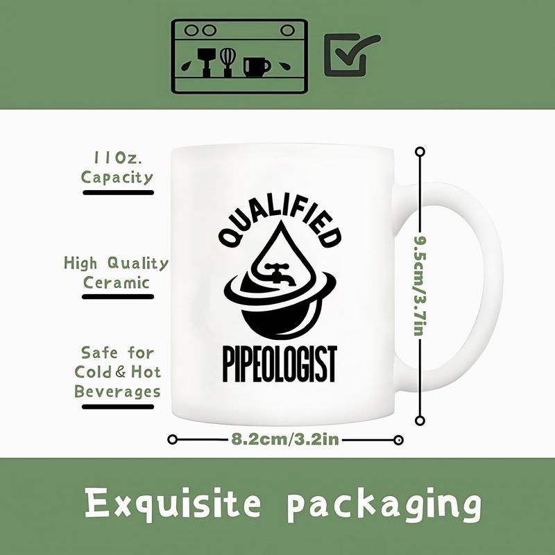 1pc 11oz Ceramic Mug Coffee Mug High Quality Gift For Plumbers