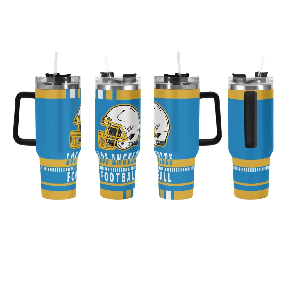 40oz Los Angeles Chargers Football Team Themed Stainless Steel Tumbler