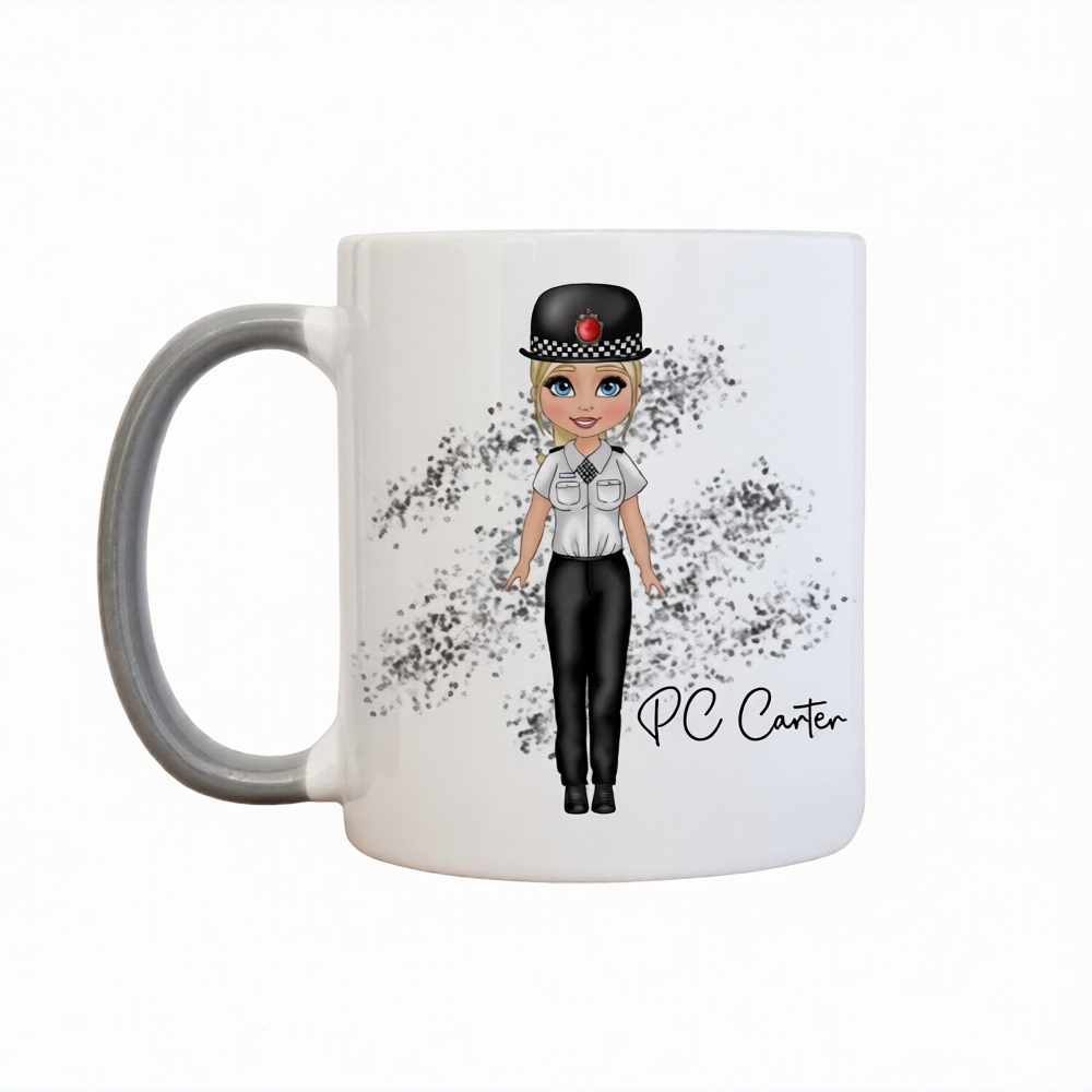 Personalised Police Mug, Police Officer Coffee Cup, Police Woman Gift