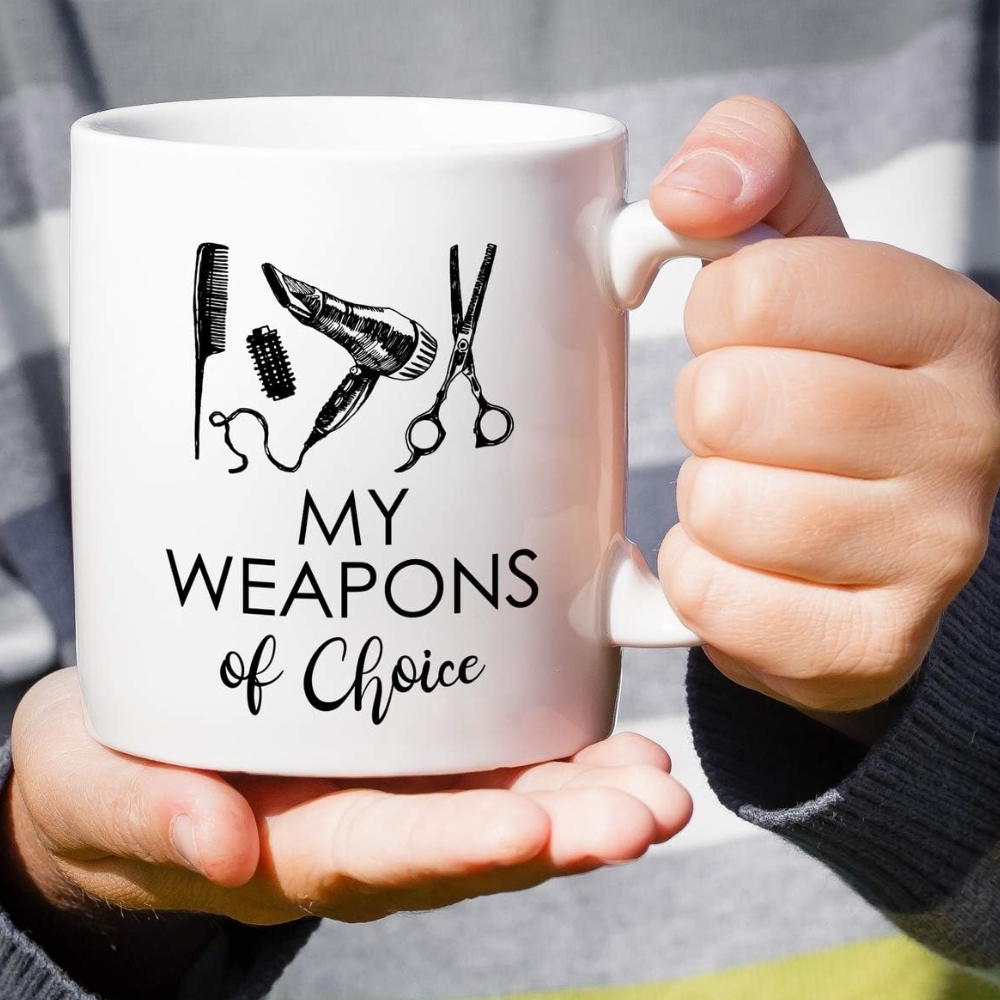 My Weapons of Choice Brush Hairstylist Hairdresser 11 Oz Ceramic Coffee Mugs 